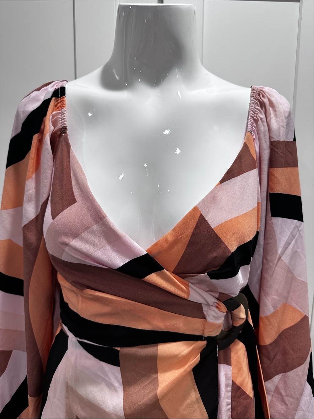 Anthropologie Geo Wrap Mini Dress - Picture 5 of 9